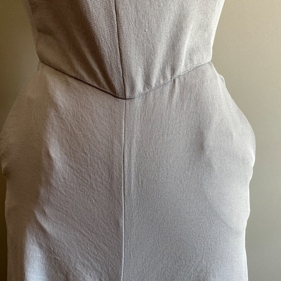 Aritzia Wilfred Ecoulement Cropped Wide Leg Open Tie Back Blue / Gray Jumpsuit 2 - Picture 7 of 12